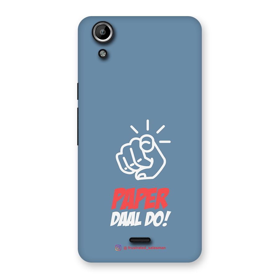 Paper Daal Do SteelBlue Back Case for Micromax Canvas Selfie Lens Q345