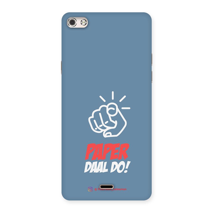 Paper Daal Do SteelBlue Back Case for Micromax Canvas Silver 5