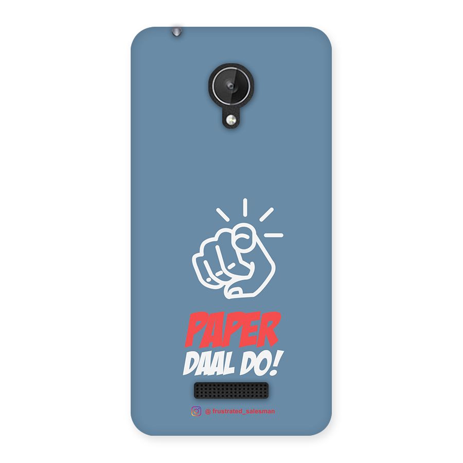 Paper Daal Do SteelBlue Back Case for Micromax Canvas Spark Q380