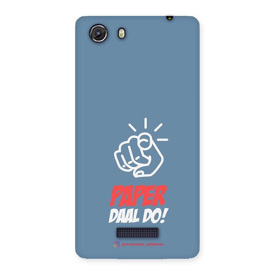 Paper Daal Do SteelBlue Back Case for Micromax Unite 3