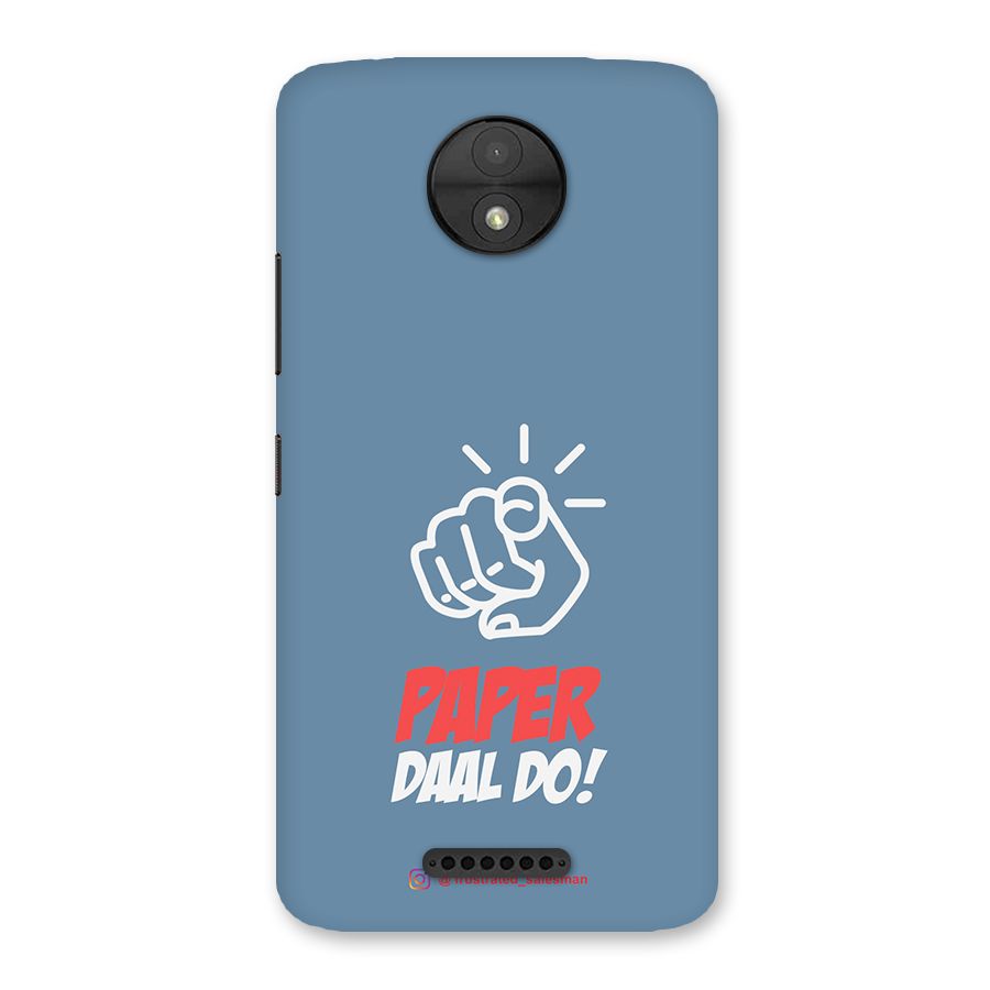 Paper Daal Do SteelBlue Back Case for Moto C