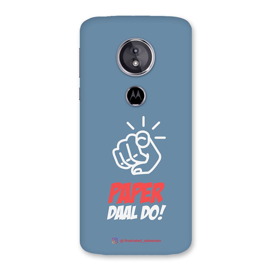 Paper Daal Do SteelBlue Back Case for Moto E5