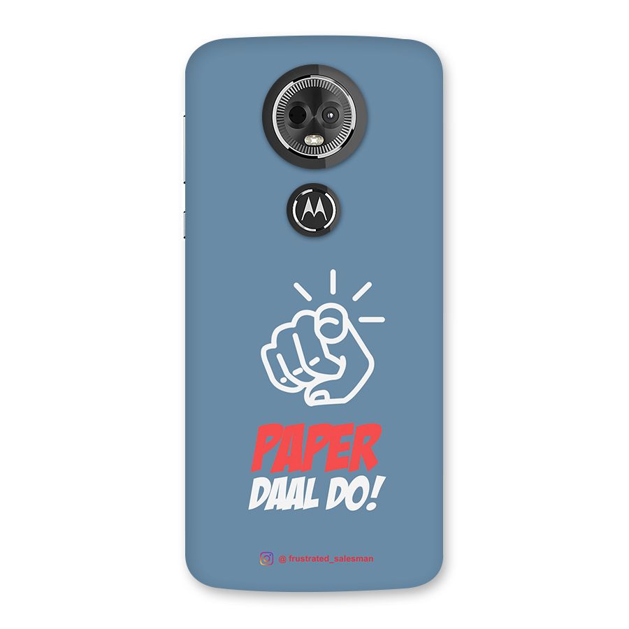 Paper Daal Do SteelBlue Back Case for Moto E5 Plus