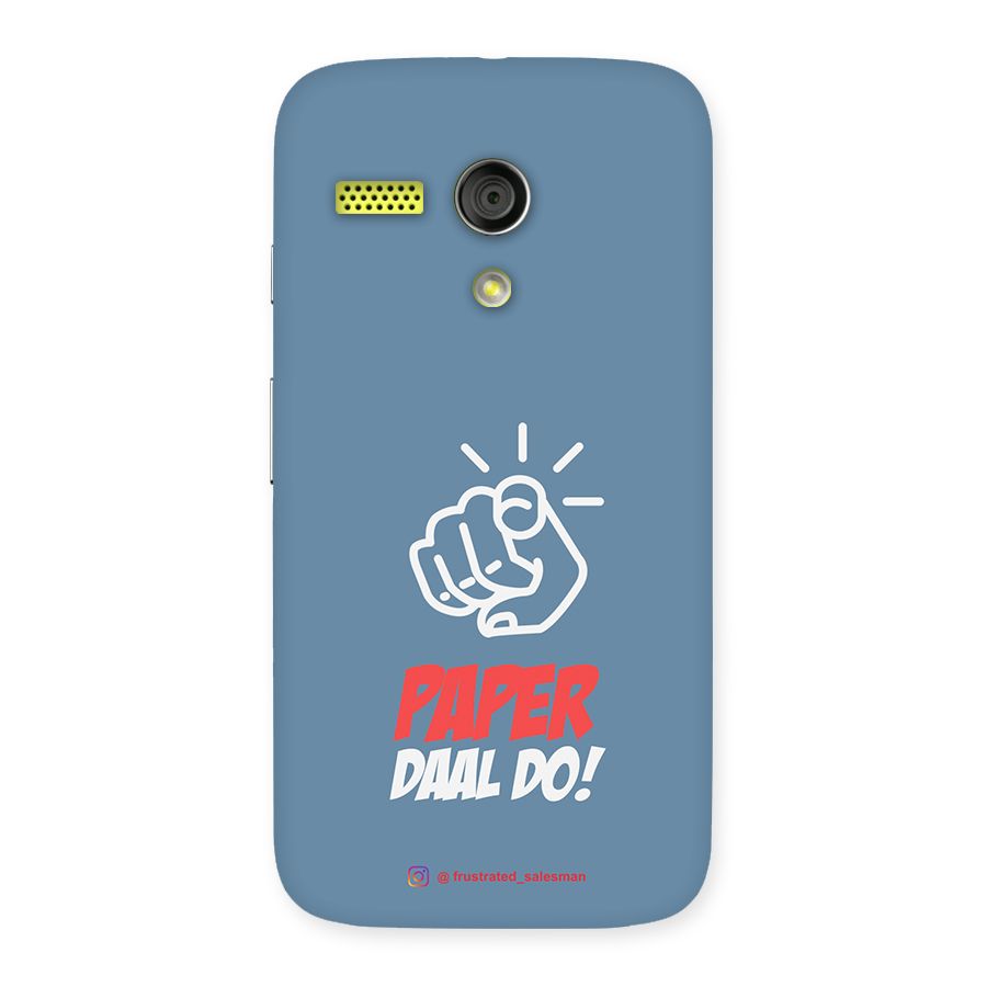 Paper Daal Do SteelBlue Back Case for Moto G