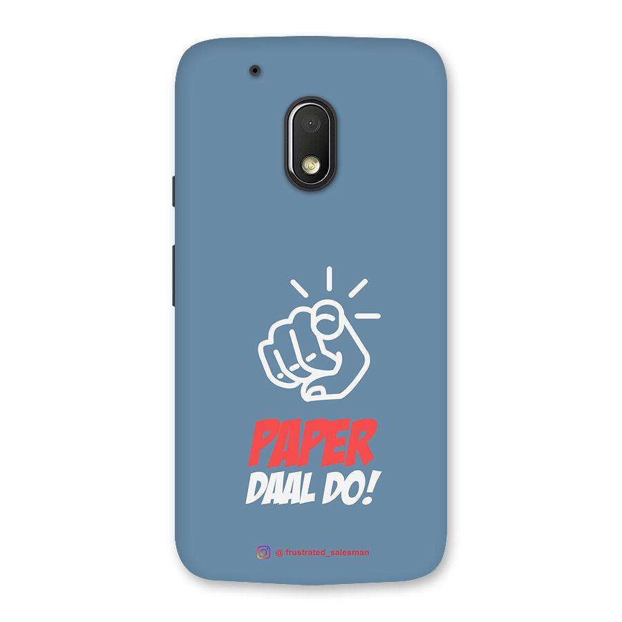 Paper Daal Do SteelBlue Back Case for Moto G4 Play