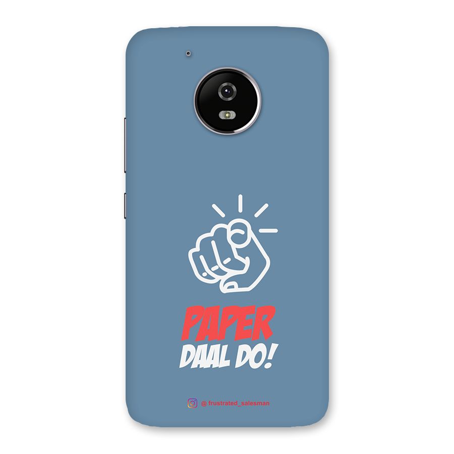 Paper Daal Do SteelBlue Back Case for Moto G5