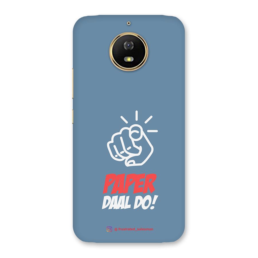 Paper Daal Do SteelBlue Back Case for Moto G5s