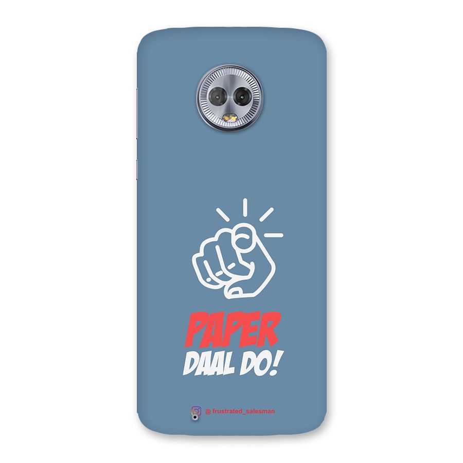 Paper Daal Do SteelBlue Back Case for Moto G6