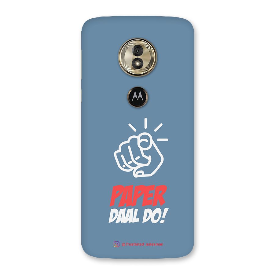 Paper Daal Do SteelBlue Back Case for Moto G6 Play