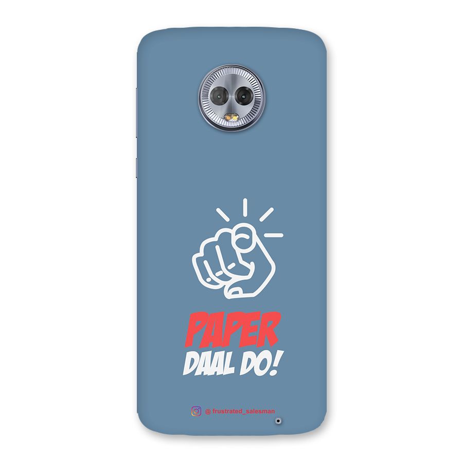 Paper Daal Do SteelBlue Back Case for Moto G6 Plus