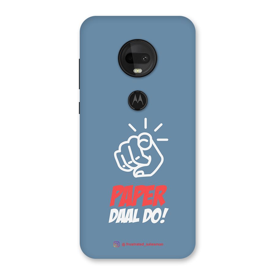 Paper Daal Do SteelBlue Back Case for Moto G7
