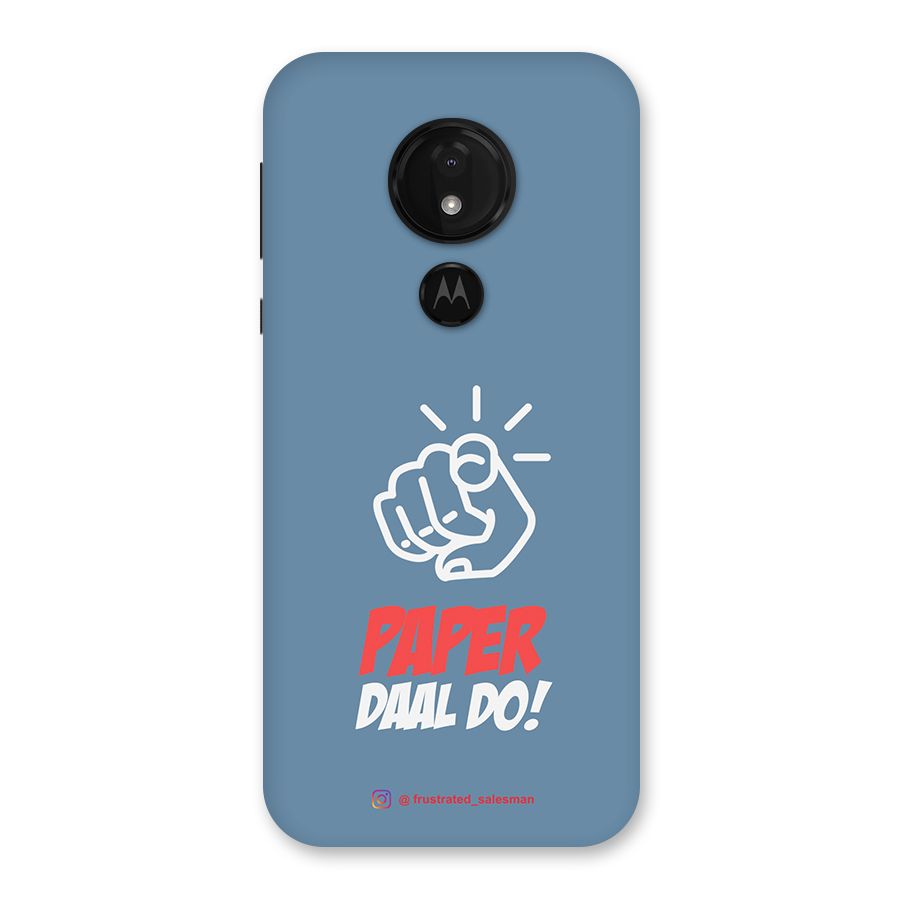 Paper Daal Do SteelBlue Back Case for Moto G7 Power