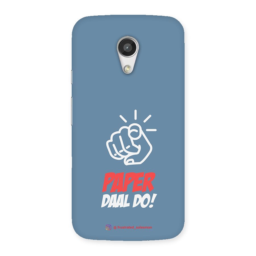 Paper Daal Do SteelBlue Back Case for Moto G 2nd Gen