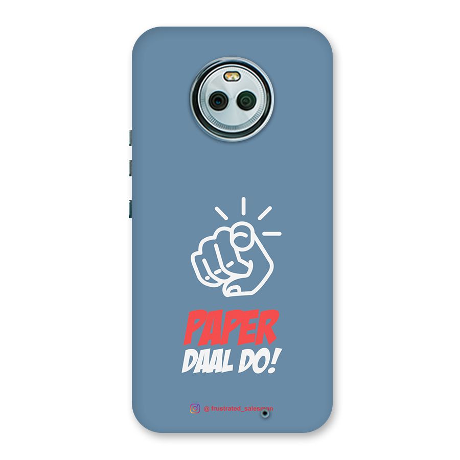 Paper Daal Do SteelBlue Back Case for Moto X4