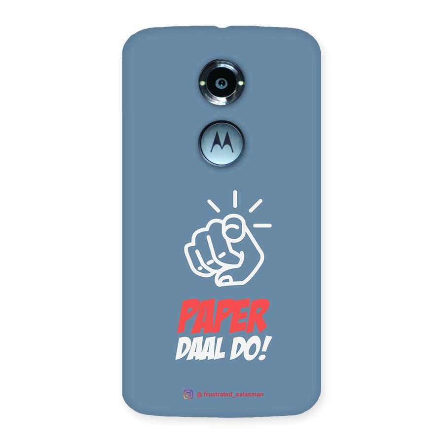 Paper Daal Do SteelBlue Back Case for Moto X 2nd Gen