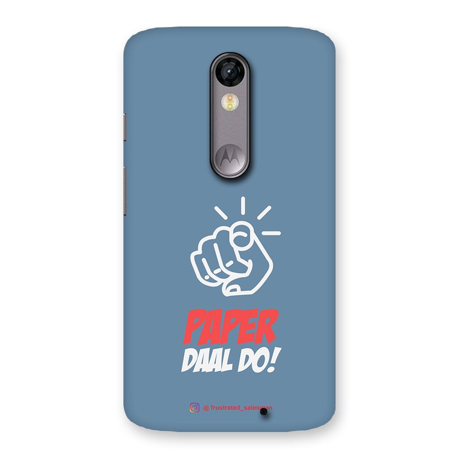 Paper Daal Do SteelBlue Back Case for Moto X Force