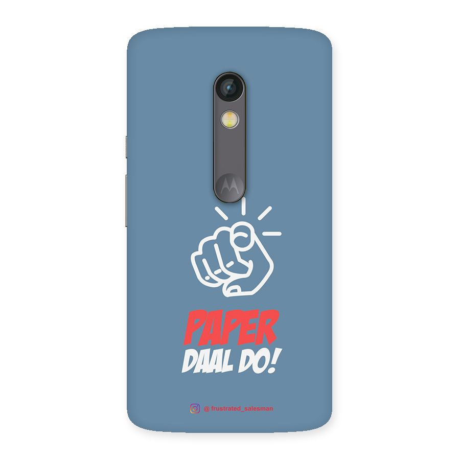Paper Daal Do SteelBlue Back Case for Moto X Play