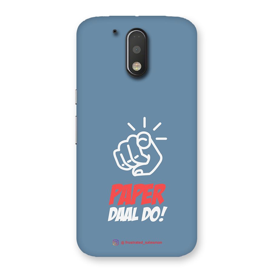 Paper Daal Do SteelBlue Back Case for Motorola Moto G4