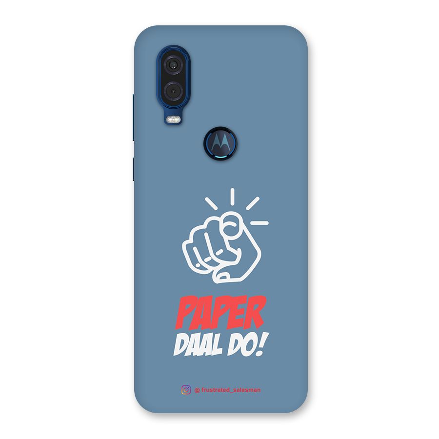 Paper Daal Do SteelBlue Back Case for Motorola One Vision