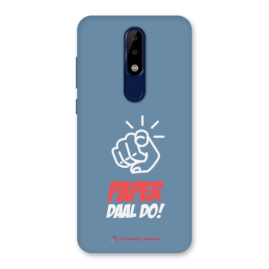 Paper Daal Do SteelBlue Back Case for Nokia 5.1 Plus