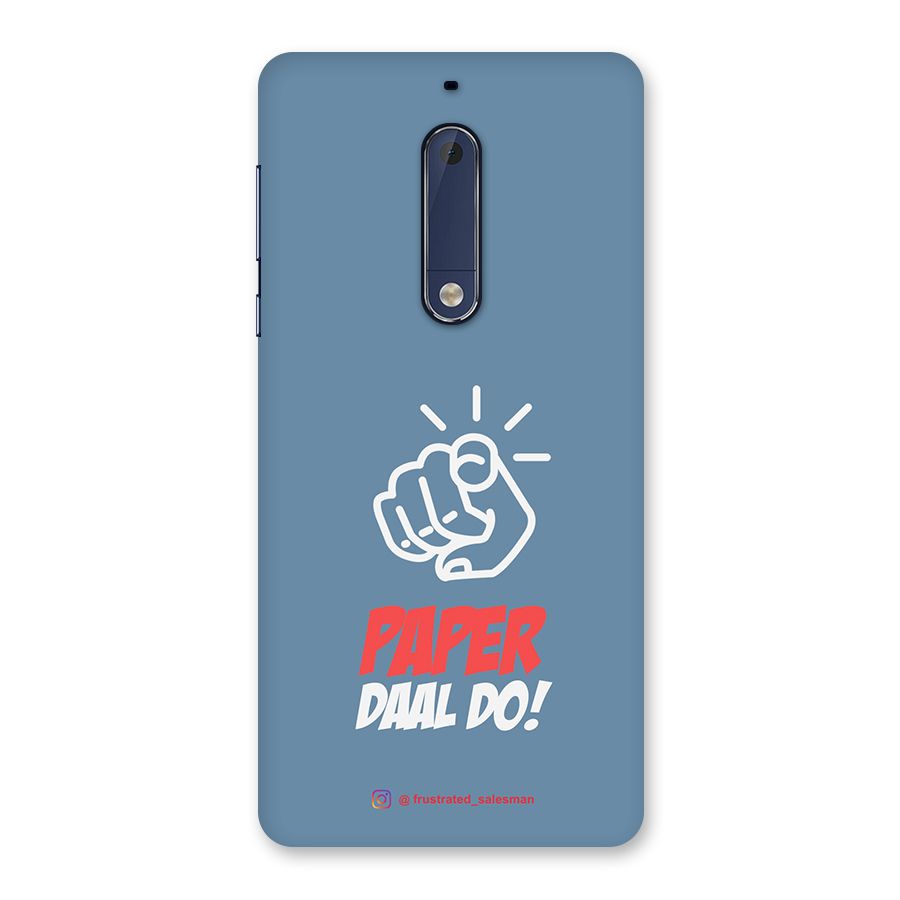 Paper Daal Do SteelBlue Back Case for Nokia 5