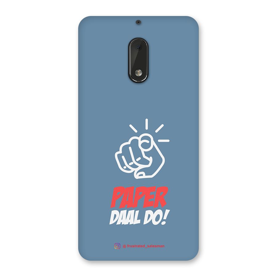 Paper Daal Do SteelBlue Back Case for Nokia 6