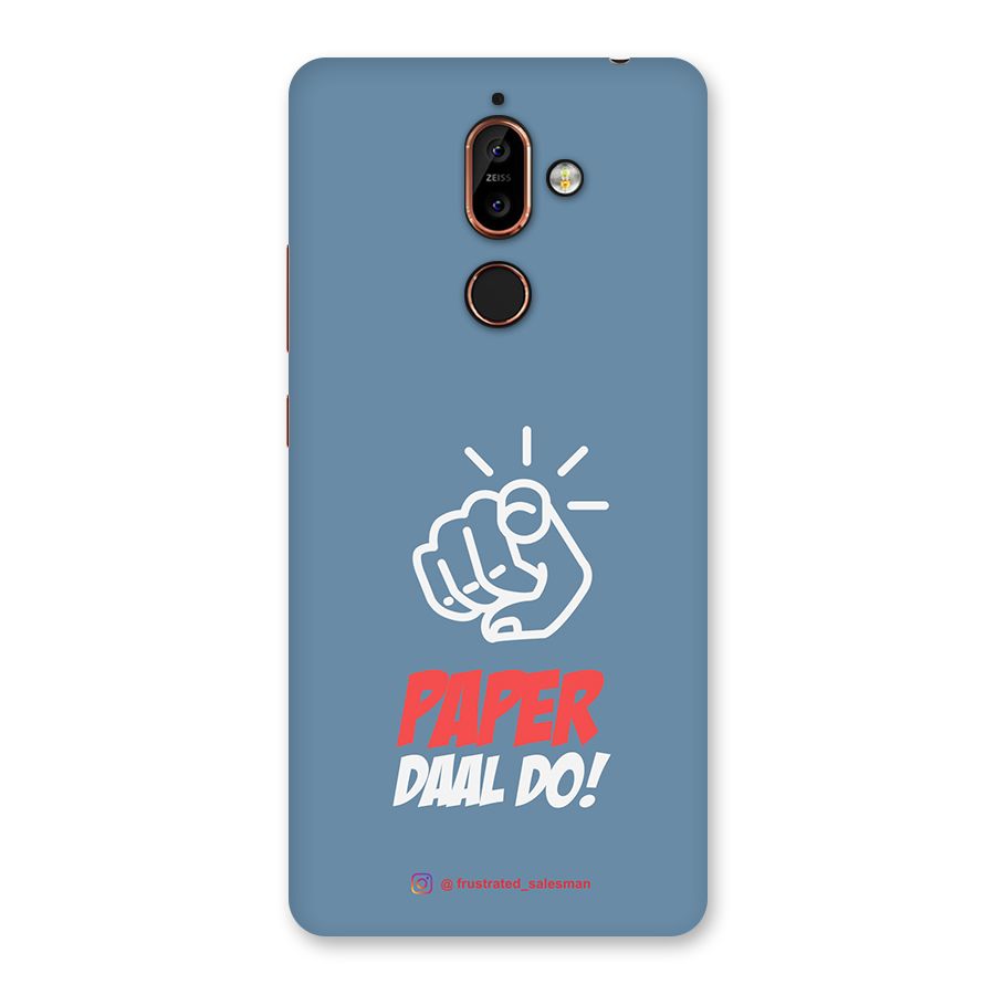 Paper Daal Do SteelBlue Back Case for Nokia 7 Plus