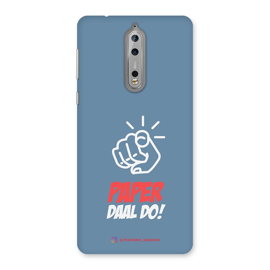 Paper Daal Do SteelBlue Back Case for Nokia 8