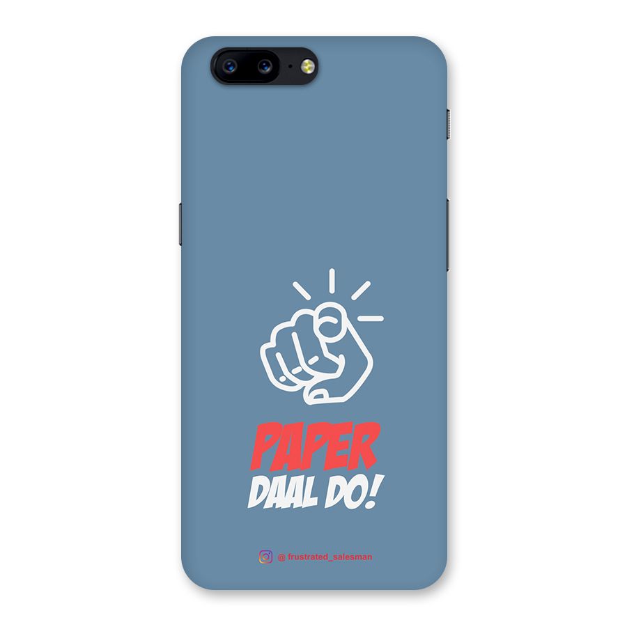 Paper Daal Do SteelBlue Back Case for OnePlus 5