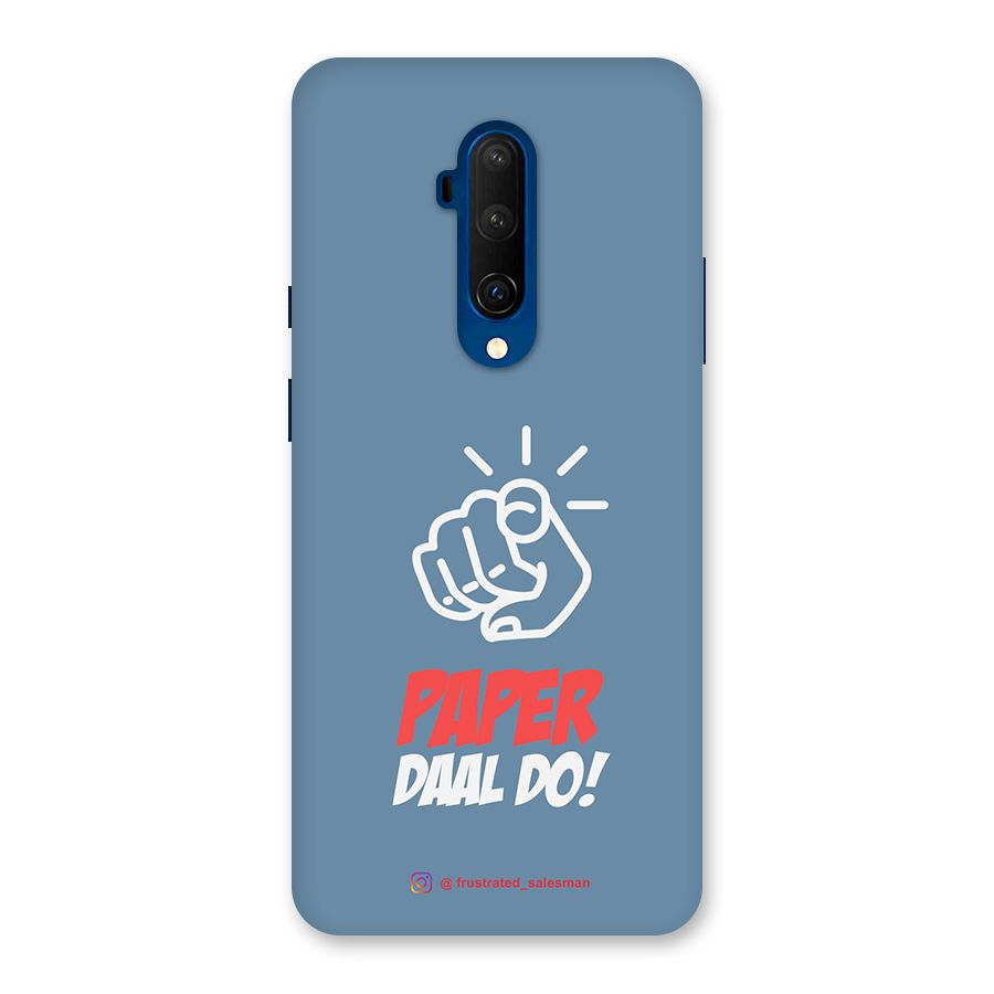 Paper Daal Do SteelBlue Back Case for OnePlus 7T Pro