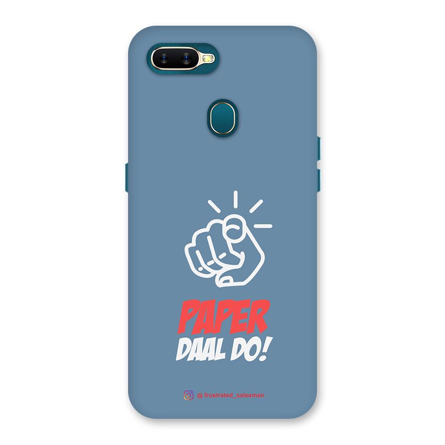Paper Daal Do SteelBlue Back Case for Oppo A11k