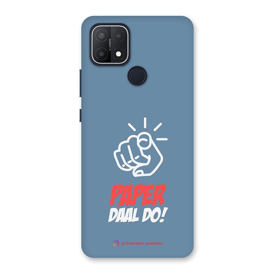 Paper Daal Do SteelBlue Back Case for Oppo A15