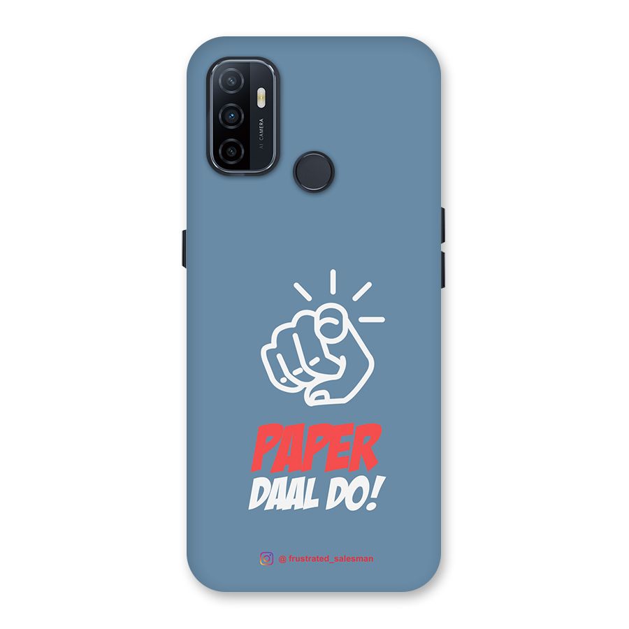 Paper Daal Do SteelBlue Back Case for Oppo A32