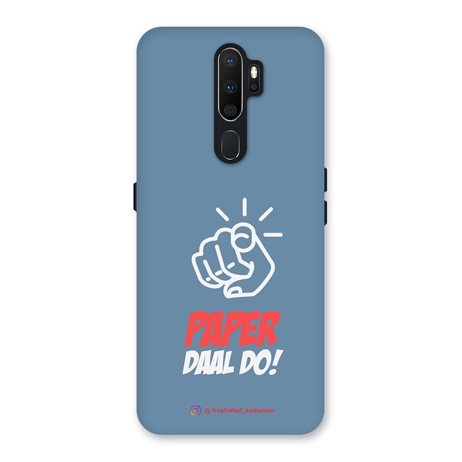 Paper Daal Do SteelBlue Back Case for Oppo A5 (2020)