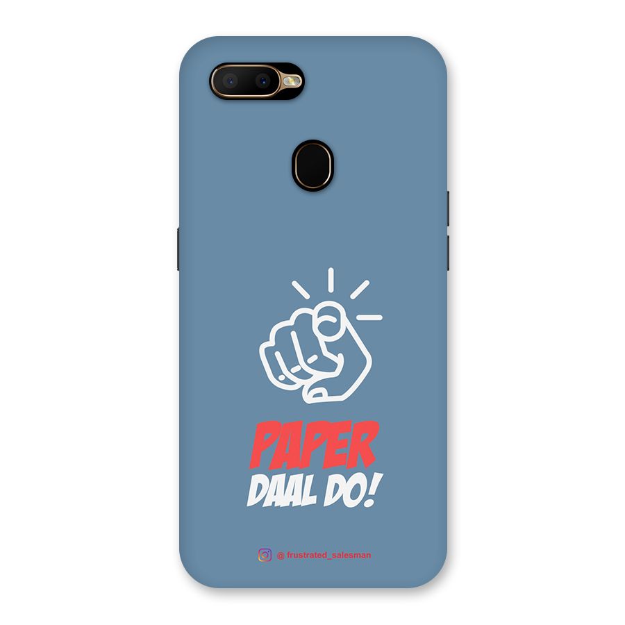 Paper Daal Do SteelBlue Back Case for Oppo A5s