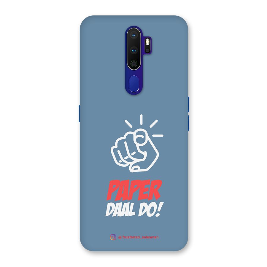Paper Daal Do SteelBlue Back Case for Oppo A9 (2020)