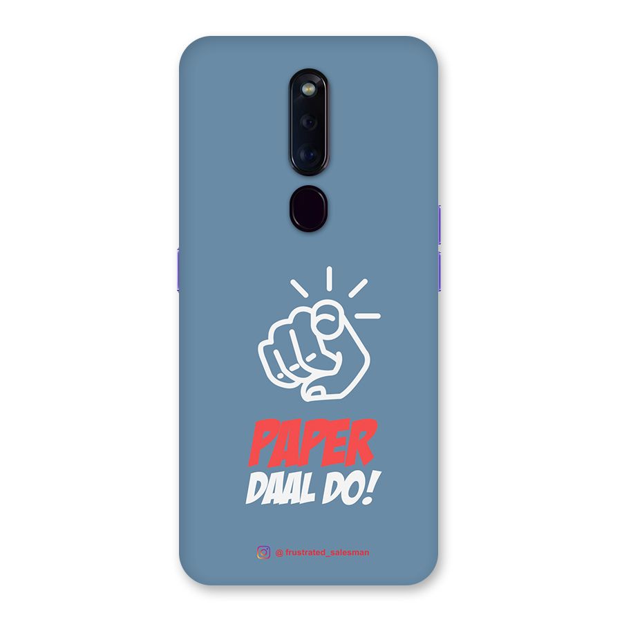 Paper Daal Do SteelBlue Back Case for Oppo F11 Pro