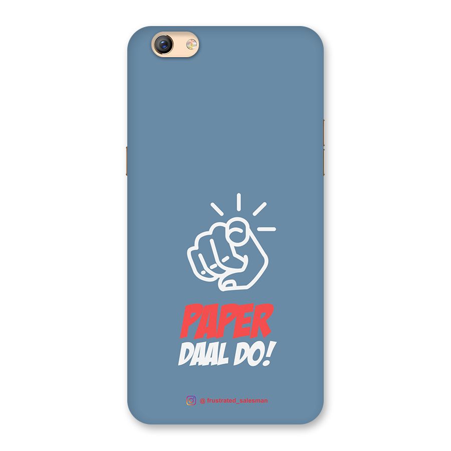 Paper Daal Do SteelBlue Back Case for Oppo F3 Plus