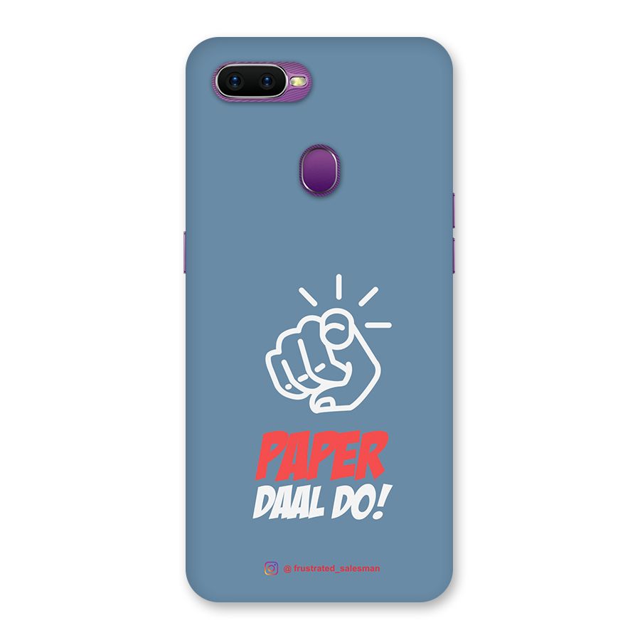 Paper Daal Do SteelBlue Back Case for Oppo F9