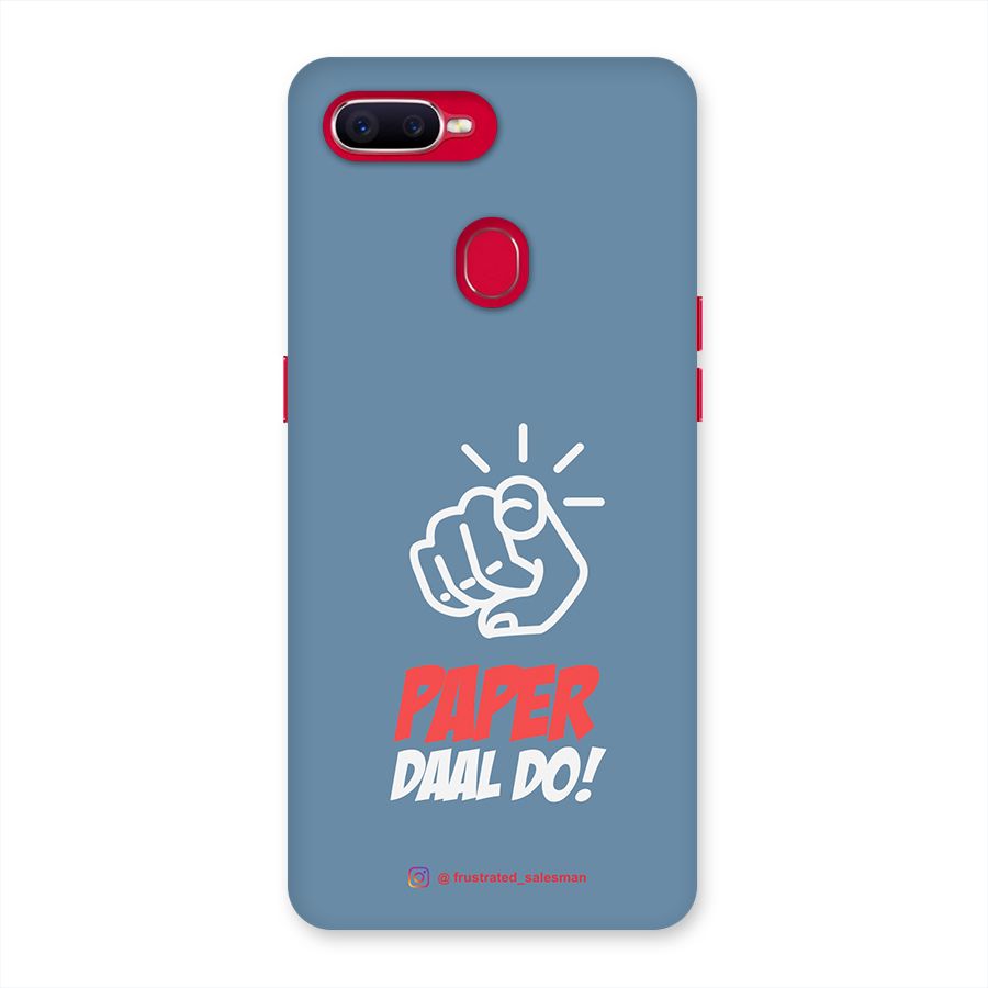 Paper Daal Do SteelBlue Back Case for Oppo F9 Pro