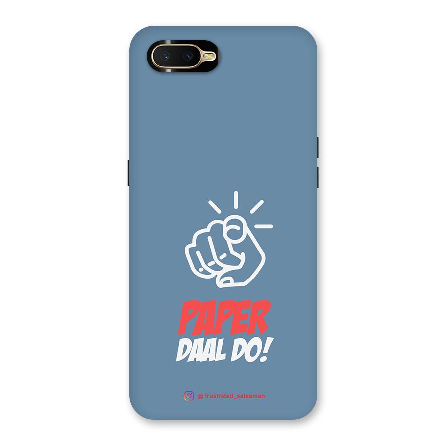 Paper Daal Do SteelBlue Back Case for Oppo K1