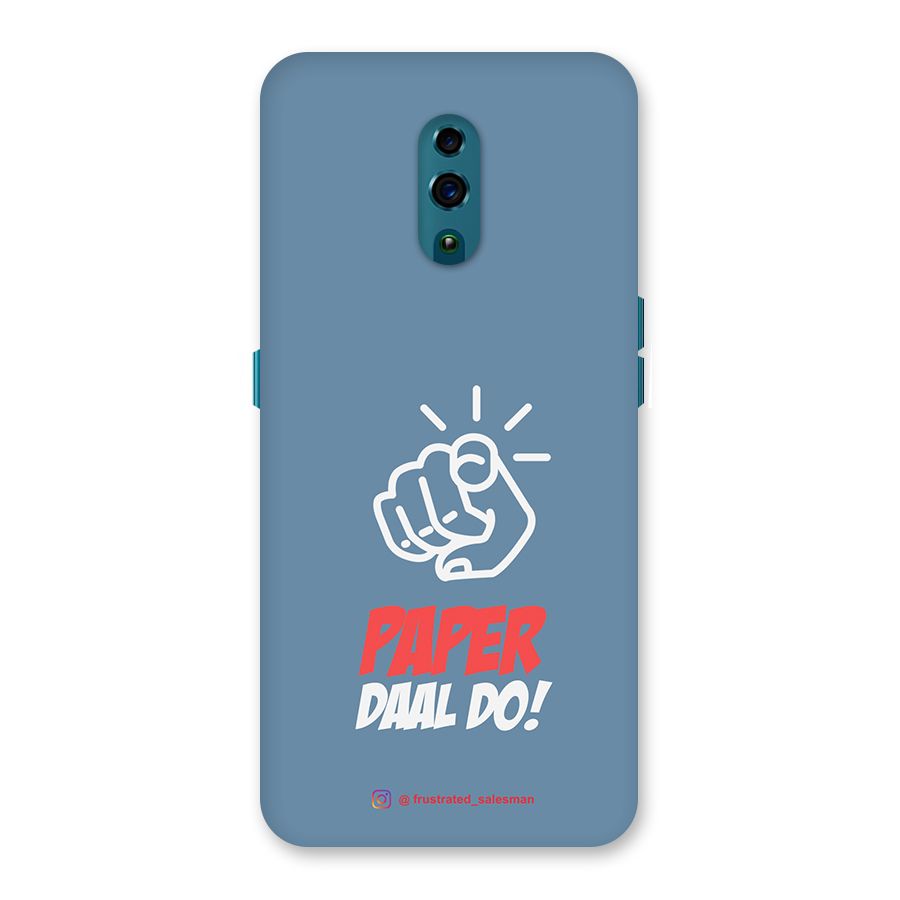Paper Daal Do SteelBlue Back Case for Oppo Reno