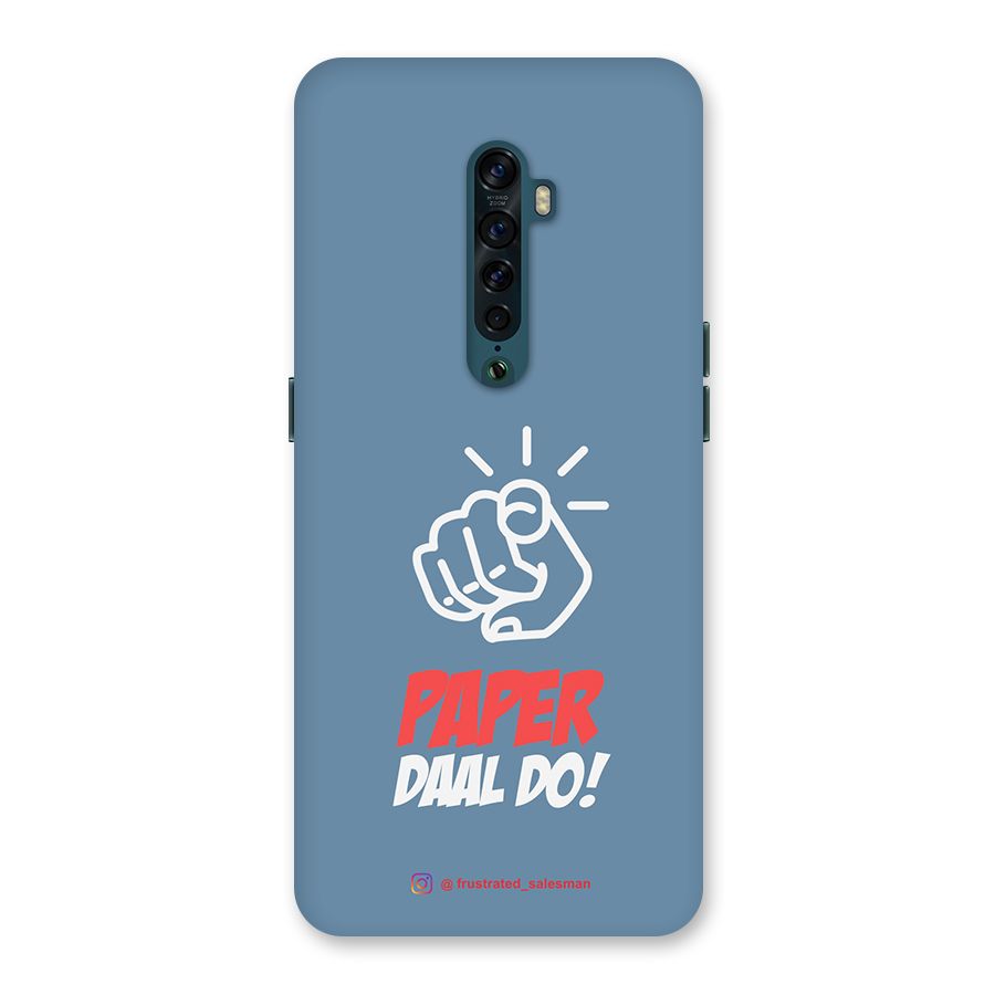 Paper Daal Do SteelBlue Back Case for Oppo Reno2