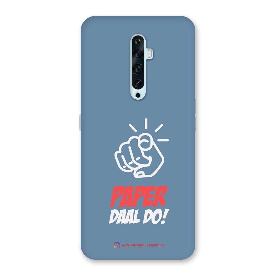 Paper Daal Do SteelBlue Back Case for Oppo Reno2 Z
