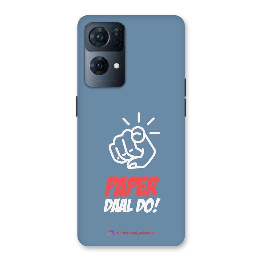 Paper Daal Do SteelBlue Back Case for Oppo Reno7 Pro 5G