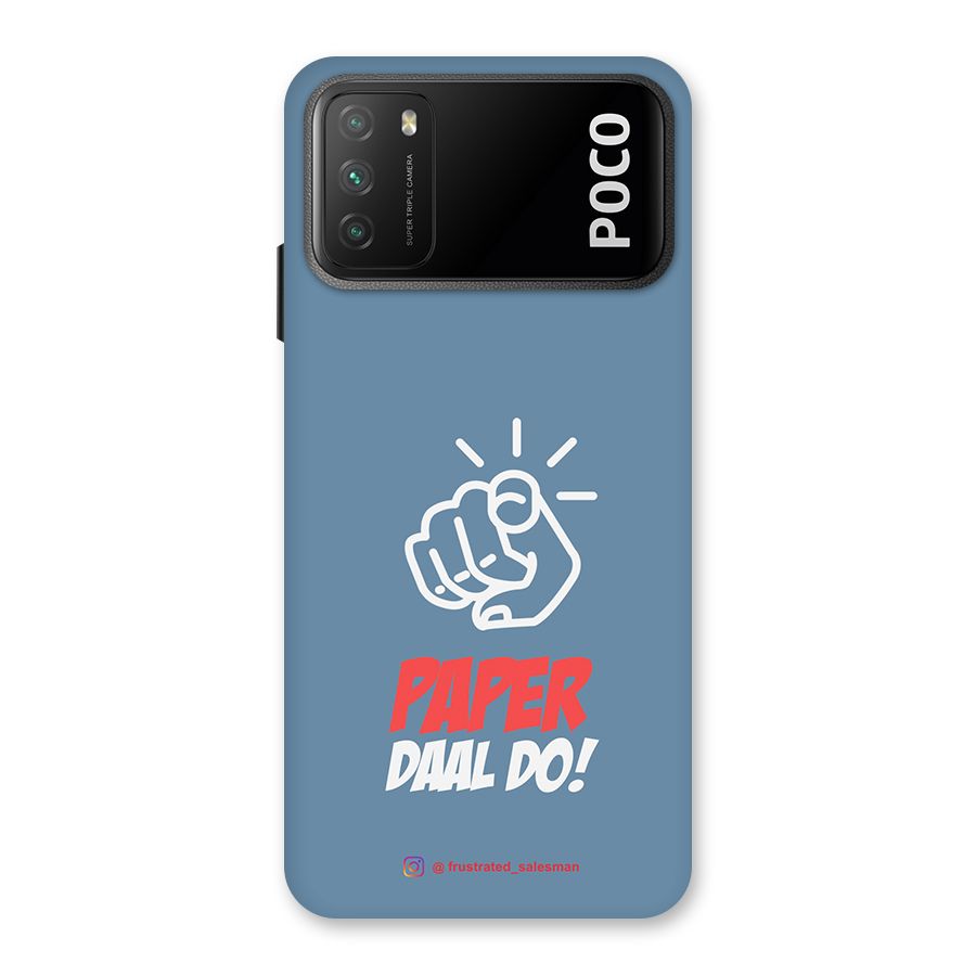 Paper Daal Do SteelBlue Back Case for Poco M3