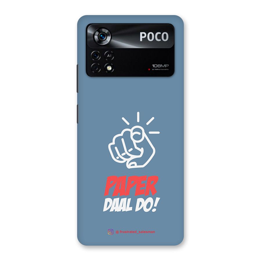 Paper Daal Do SteelBlue Back Case for Poco X4 Pro 5G