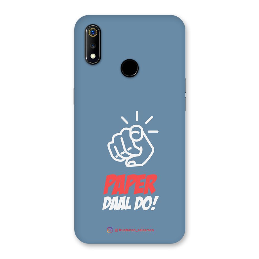 Paper Daal Do SteelBlue Back Case for Realme 3