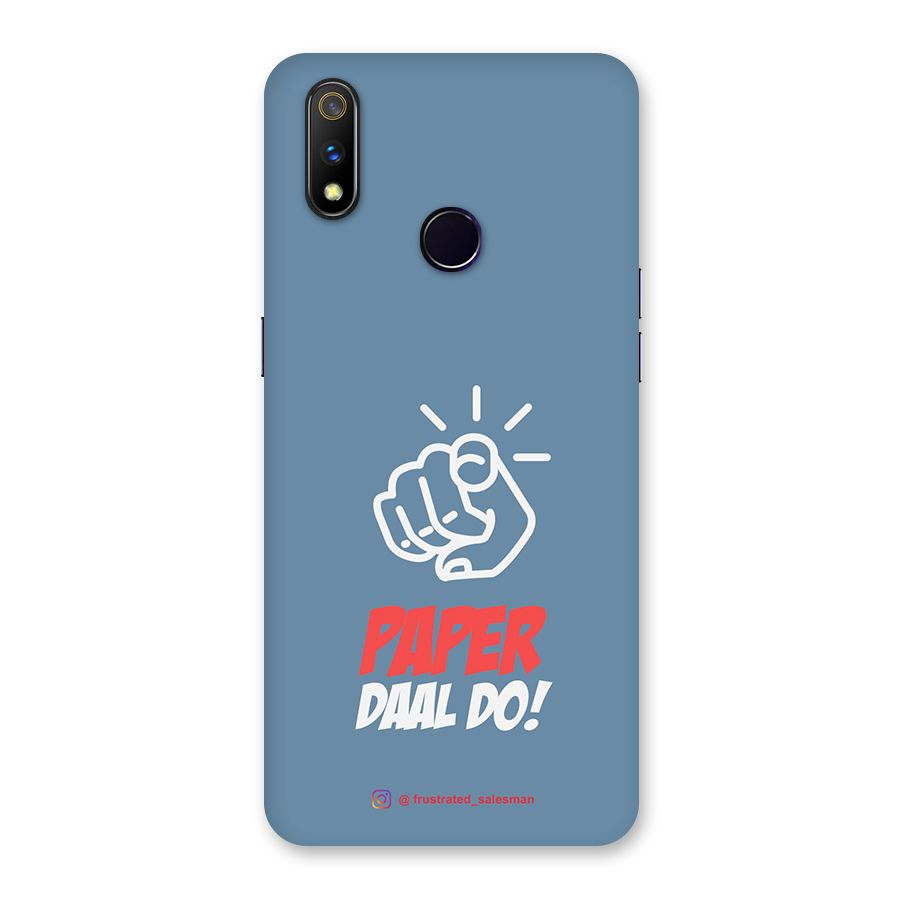 Paper Daal Do SteelBlue Back Case for Realme 3 Pro