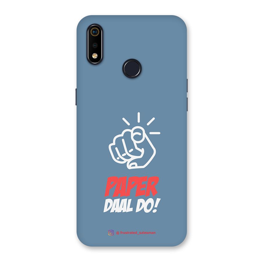 Paper Daal Do SteelBlue Back Case for Realme 3i